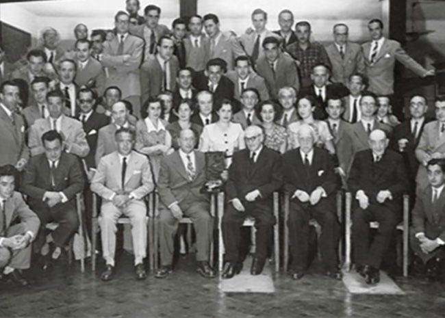 Group photograph on the occasion of the presentation of an important decoration to Juan Zavala